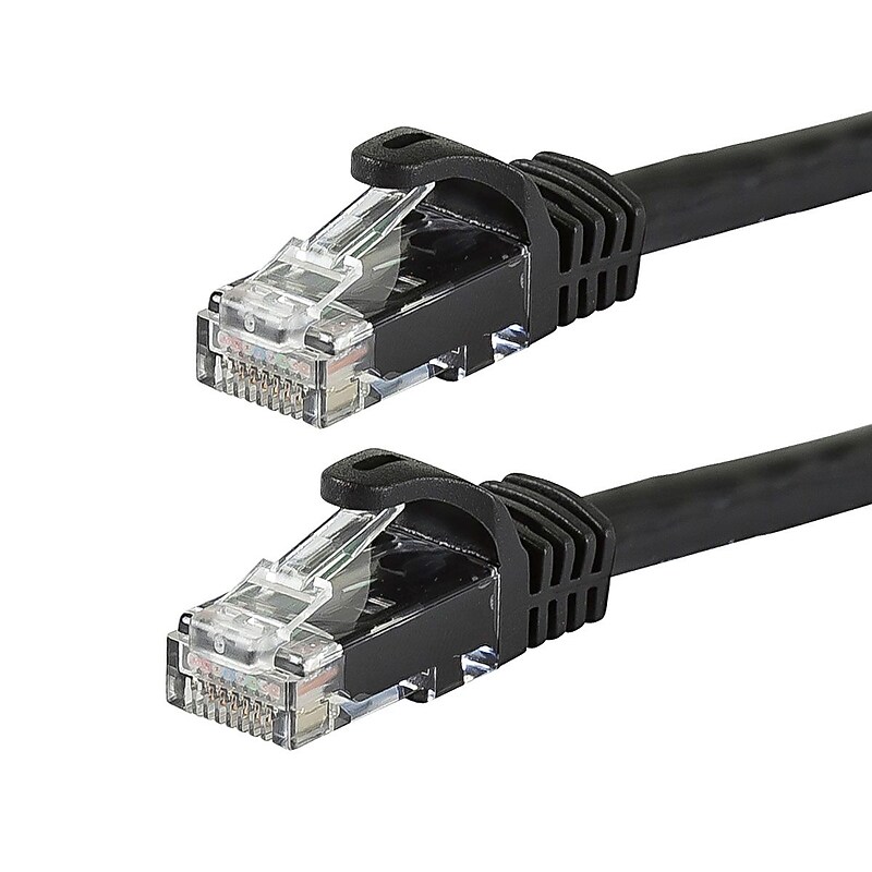 Monoprice FLEXboot Series 7' Cat5e UTP Ethernet Network Patch Cable, 24AWG, Black (111381) image 1