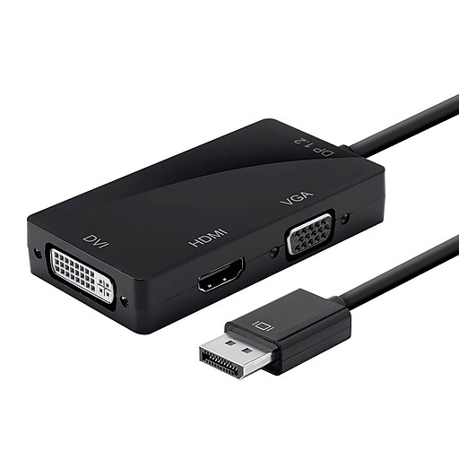 Monoprice DisplayPort 1.2a to 4K HDMI®, Dual Link DVI, and VGA Passive