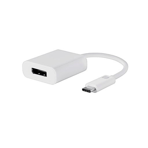 Monoprice Select Series USBC to DisplayPort Adapter, White Staples