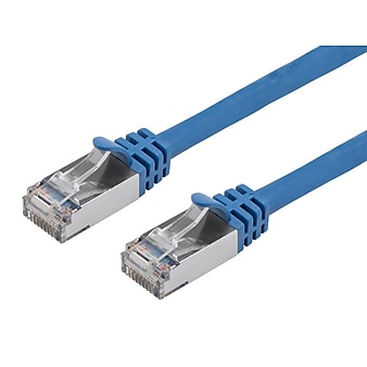 Cat7 26AWG Shielded (S/FTP) Ethernet Network Patch Cable, 10ft Blue