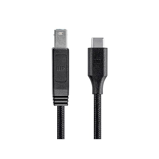 Palette Series 3.0 USBC to USB B, 6ft Black at Staples