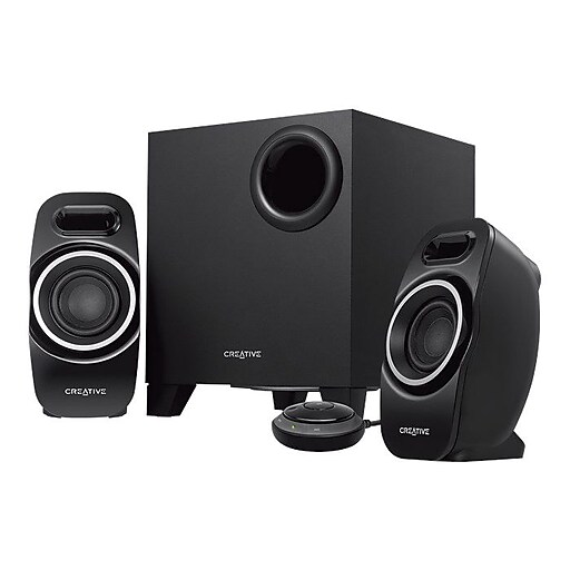 Creative T3250 2.1 Bluetooth Wireless Desktop Speaker System, Black at