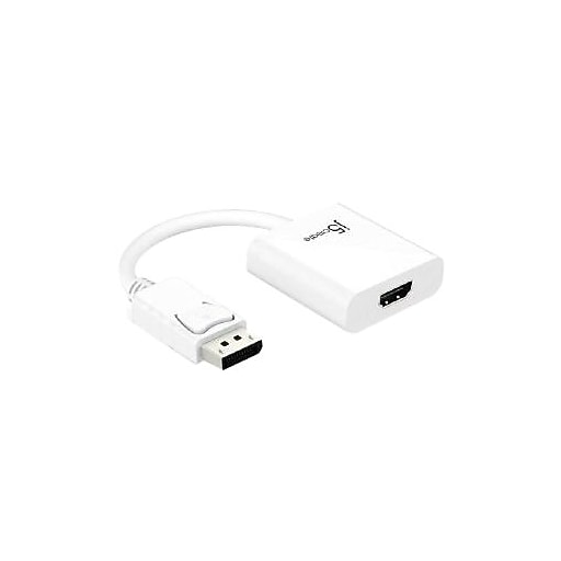 j5create DisplayPort to HDMI Audio/Video Adapter, Male to Female, Black