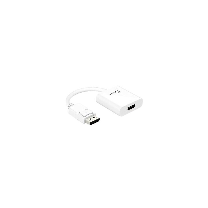 j5create DisplayPort to HDMI Audio/Video Adapter, Male to Female, Black (JDA154) image 1