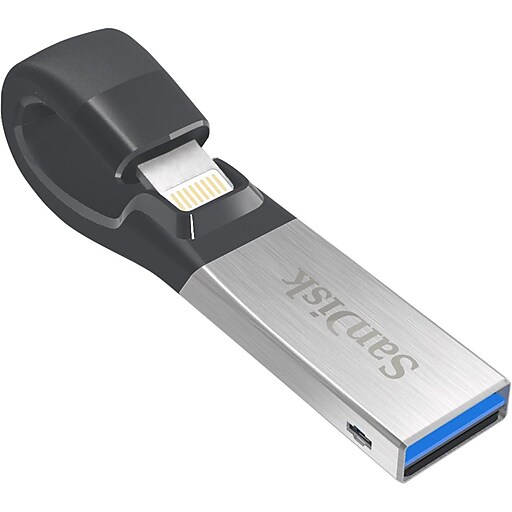 Shop Staples for SanDisk® iXpand™ 128GB Lightning/USB 3.0 Flash Drive