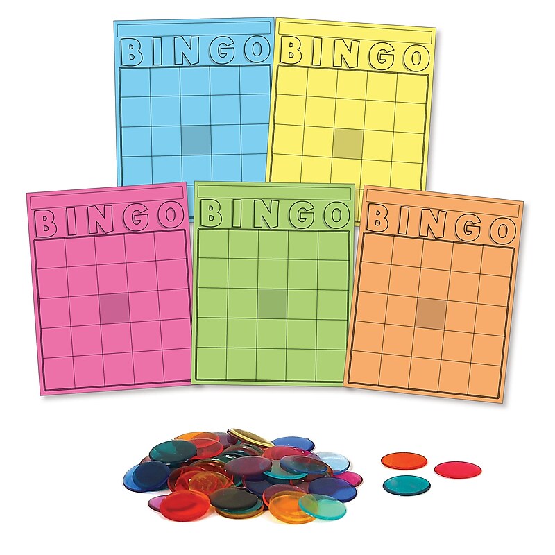 Hygloss Classroom Bingo Set, 50 Cards & 1000 Chips (HYG87135) image 1