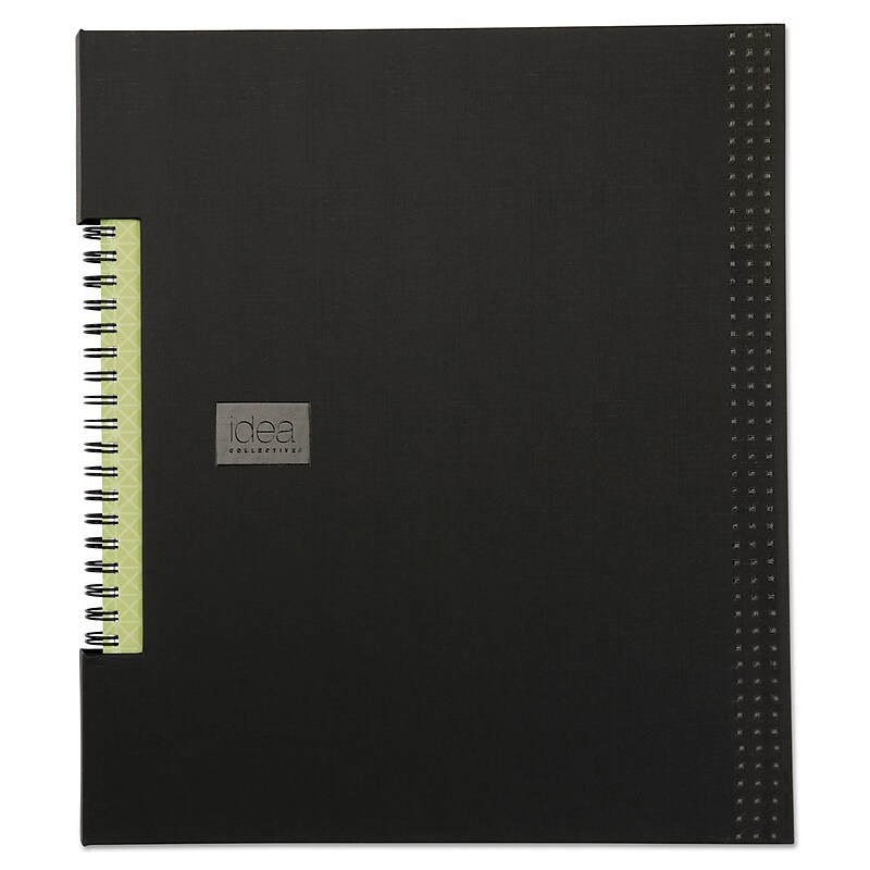 Oxford Idea Collective Professional Notebook, 8.5" x 11.75", College Ruled, 80 Sheets, Black (TOP56895) image 1