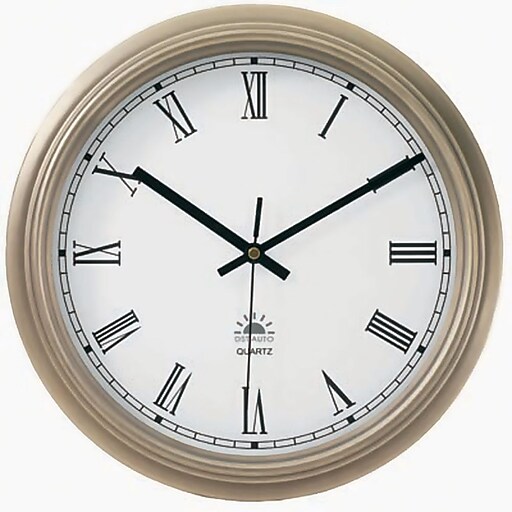 TEMPUS Transitional Wall Clock with Daylight Savings AutoAdjust