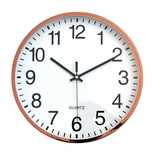 TEMPUS Contemporary Wall Clock with Silent Sweep Quiet Movement, Metal