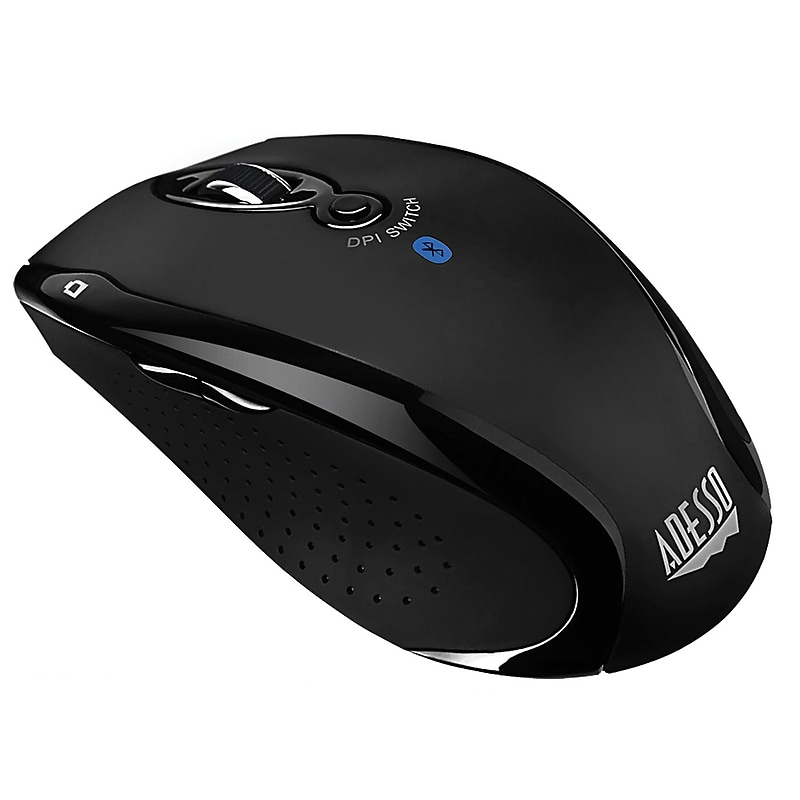 Adesso Ergo Mini Wireless Ergonomic Ambidextrous Optical Mouse, Black (IMOUSE S200B) image 1