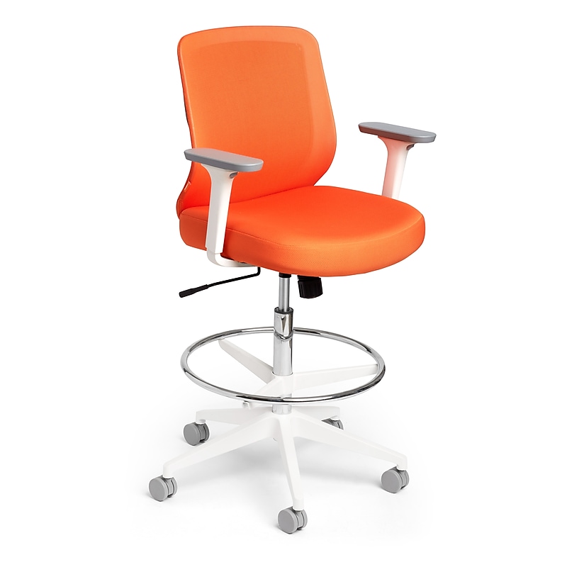 Poppin Ergonomic Fabric Swivel Task Chair, Orange (103814) image 1