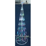 LB International 7' Multi Colored Bubble Cone Light Christmas Tree...