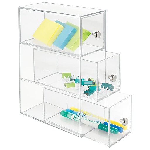Shop Staples For Interdesign Plastic 3 Drawer Flip Drawers Tower
