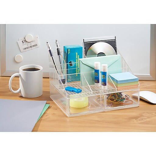 Linus Office Supplies Desk Organizer with Drawers, for Pens, Sticky
