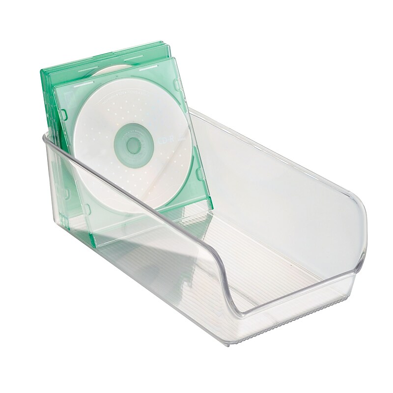 InterDesign Linus Small Storage Organizer Bin, Clear (56930) image 1