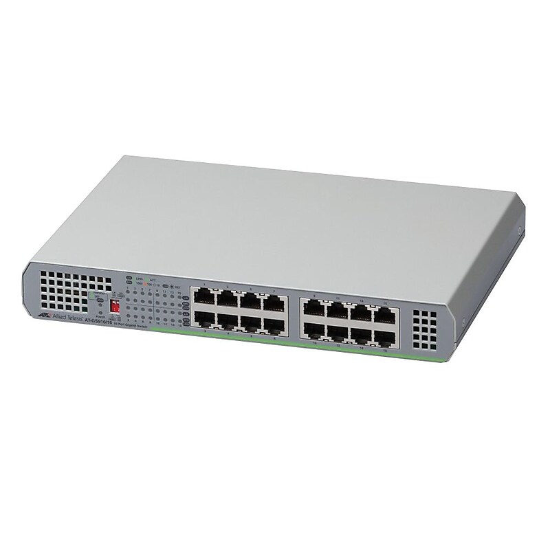 Allied Telesis™ AT-GS910/16-10 Gray 16 Port Gigabit Ethernet Unmanaged Switch image 1