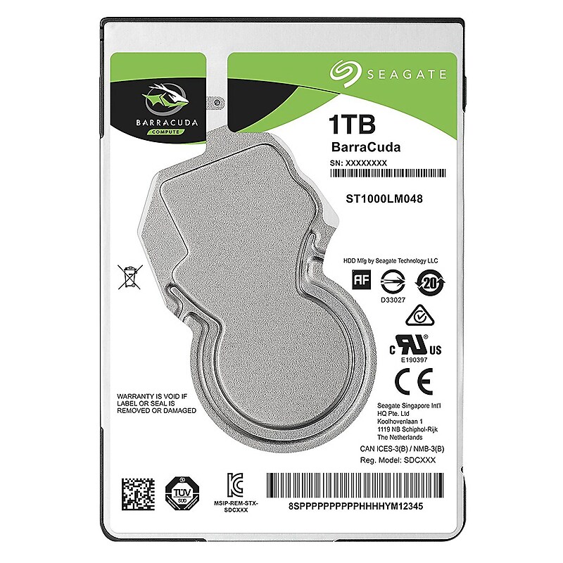 Seagate® Barracuda SATA 6 Gbps 2.5" Internal Hard Drive, 1TB (ST1000LM048) image 1