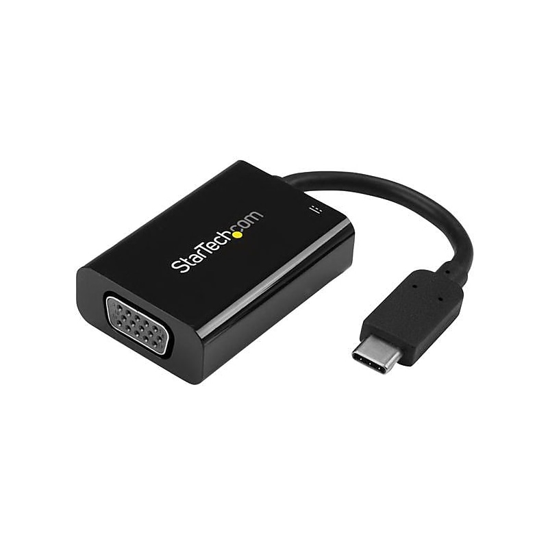 StarTech® USB Type C to VGA Male/Female Video Adapter, Black (CDP2VGAUCP) image 1