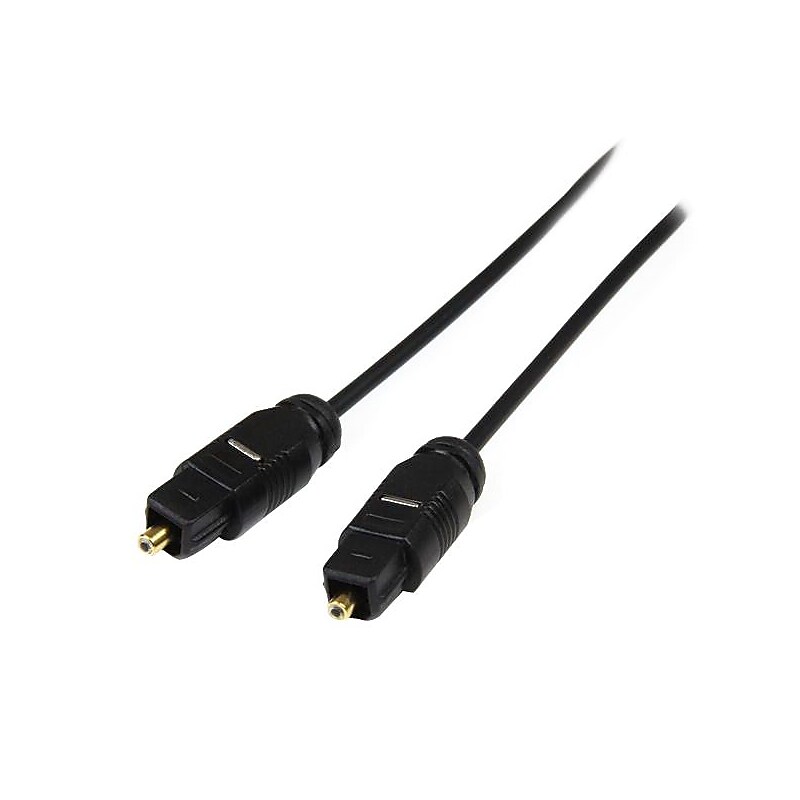 StarTech.com Toslink Male/Male Digital Optical SPDIF Audio Cable, Black, 6' (THINTOS6) image 1