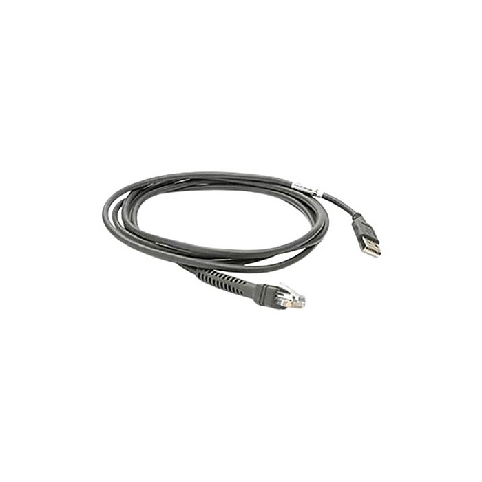 Zebra USB Type-A 7' Straight Shielded Cable, Gray (CBA-U21-S07ZBR