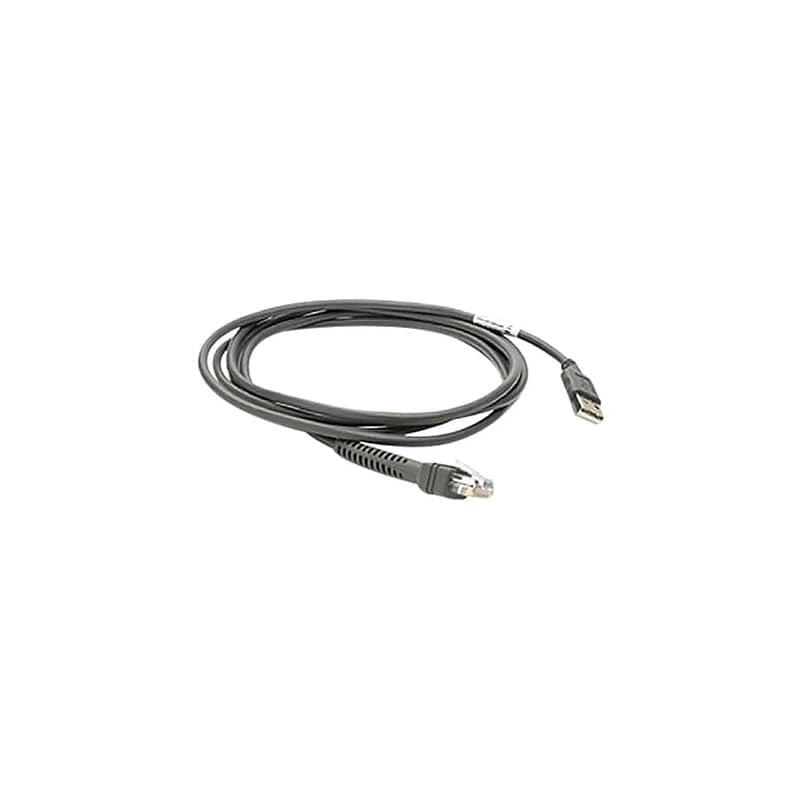 Zebra USB Type-A 7' Straight Shielded Cable, Gray (CBA-U21-S07ZBR) image 1