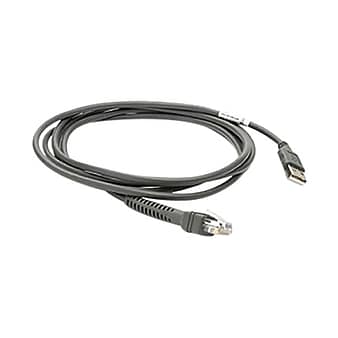 Zebra® USB Type A Straight Shielded Cable, Gray, 7' (CBA-U21-S07ZBR)