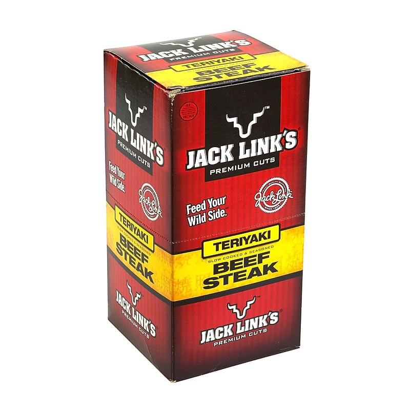 Jack Link’s Jumbo Premium Cuts Teriyaki Beef Steak, 1 oz., 12/Box (278-00009) image 1