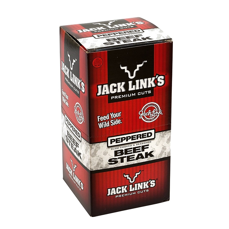 Jack Link’s Premium Cuts Peppered Beef Steak, 1 oz., 12/Box (278-00008) image 1