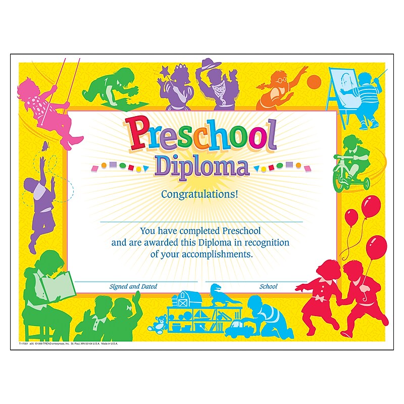 Trend Classic Preschool Diploma, 30 CT (T-17001) image 1