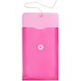 JAM Paper Plastic Filing Envelope with Button & String Closure, Fuchsia Pink, 12/Pack (472B1FU)~#|#~m005744923_sc7