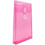 JAM Paper Plastic Filing Envelope with Button & String Closure, Fuchsia Pink, 12/Pack (472B1FU)~#|#~m005744924_sc7