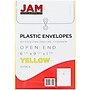 JAM Paper Plastic Filing Envelope with Button & String Closure, Yellow, 12/Pack (472B1YE)~#|#~m005744941_sc7