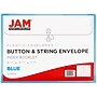 JAM Paper® Plastic Envelopes with Button and String Tie Closure, Index Booklet, 5.5 x 7.5, Blue, 12/Pack (920B1BU)~#|#~m005744960_sc7