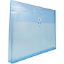 JAM Paper® Plastic Envelopes with Button and String Tie Closure, Letter Booklet, 9.75 x 13, Blue, 12/Pack (218B1BU)~#|#~m005744987_sc7