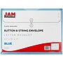 JAM Paper® Plastic Envelopes with Button and String Tie Closure, Letter Booklet, 9.75 x 13, Blue, 12/Pack (218B1BU)~#|#~m005744989_sc7