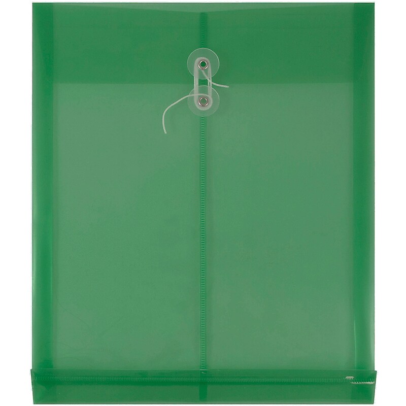 JAM Paper Plastic Document File, Letter, Green, 12/Pack (118B1GR) image 1
