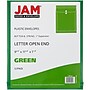 JAM Paper Plastic Document File, Letter, Green, 12/Pack (118B1GR)~#|#~m005745004_sc7