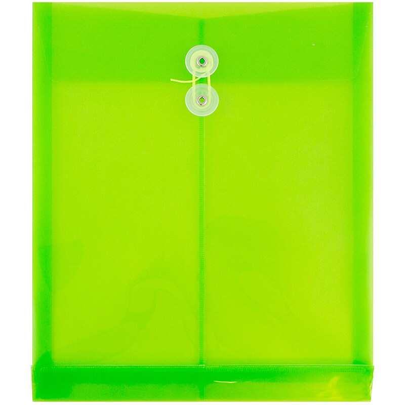 JAM Paper Standard Plastic Document File, Letter, Lime Green, 108/Box (118B1LIB) image 1