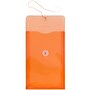 JAM Paper Plastic Filing Envelope with Button & String Closure, Bright Orange, 12/Pack (472B1OR)~#|#~m005745022_sc7