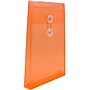 JAM Paper Plastic Filing Envelope with Button & String Closure, Bright Orange, 12/Pack (472B1OR)~#|#~m005745023_sc7