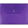 JAM Paper® Plastic Envelopes with Hook & Loop Closure, Letter Booklet, 9.75 x 13, Purple, 12/Pack (218V0PU)~#|#~m005745042_sc7