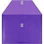JAM Paper® Plastic Envelopes with Hook & Loop Closure, Letter Booklet, 9.75 x 13, Purple, 12/Pack (218V0PU)~#|#~m005745043_sc7