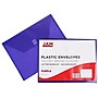 JAM Paper® Plastic Envelopes with Hook & Loop Closure, Letter Booklet, 9.75 x 13, Purple, 12/Pack (218V0PU)~#|#~m005745045_sc7