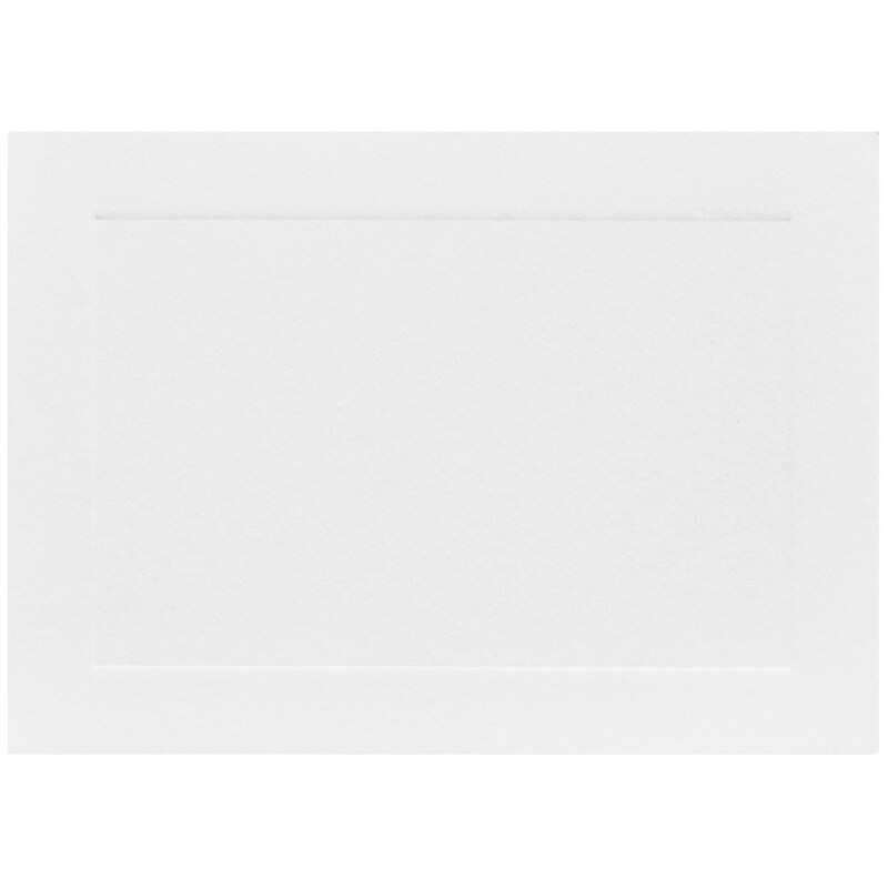 JAM Paper® Blank Flat Note Cards, 4Bar A1 Size, 3 1/2 x 4 7/8, White Panel, 50/Pack (175965i) image 1