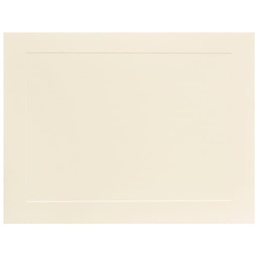 JAM Paper® Blank Flat Note Cards, A2 Size, 4 1/4 x 5.5, Ivory Panel, 50