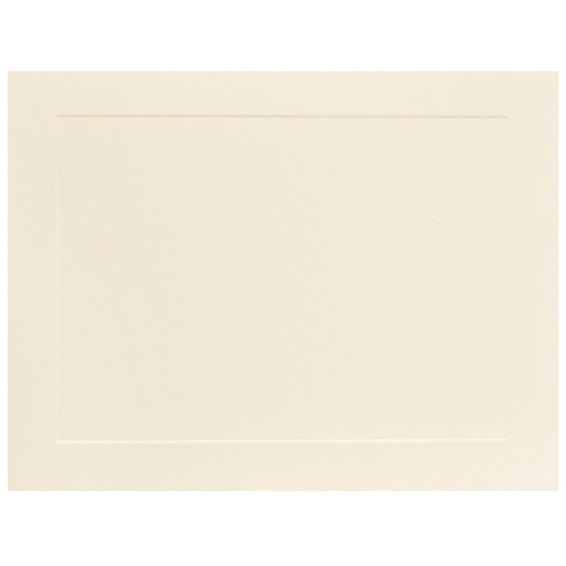 JAM Paper® Blank Flat Note Cards, A2 Size, 4 1/4 x 5.5, Ivory Panel, 50/Pack (175981i) image 1