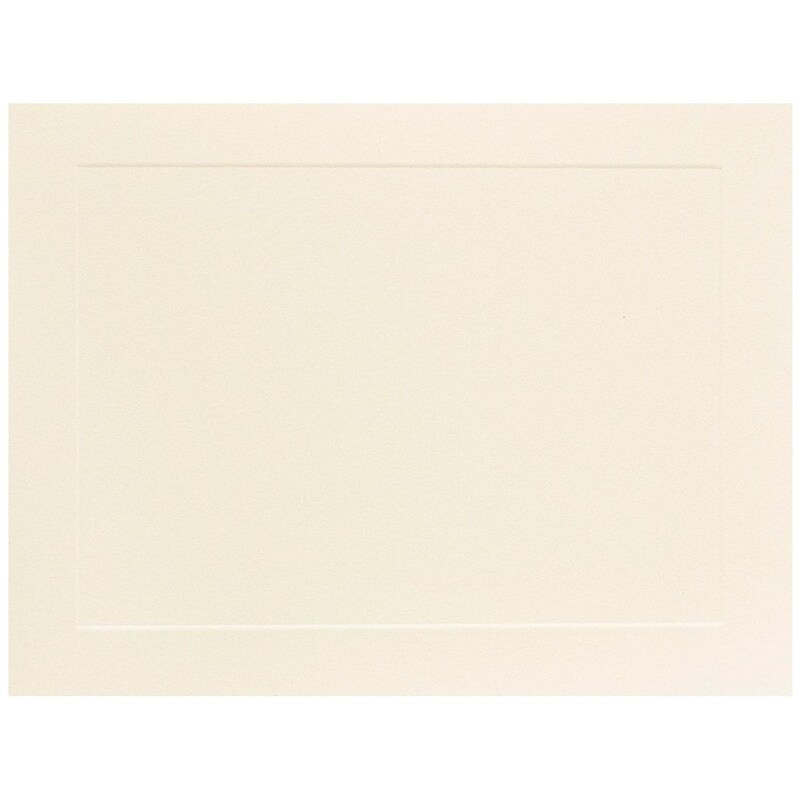 JAM Paper® Blank Flat Note Cards, A7 Size, 5 1/8 x 7, Ivory Panel, 50/Pack (98040i) image 1