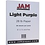 JAM Paper Matte 8.5" x 11" Color Copy Paper, 28 lbs., Light Purple, 50 Sheets/Pack (16729267)~#|#~m005745193_sc7
