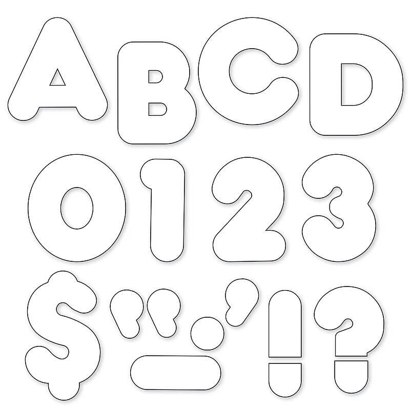 Trend Enterprises® Casual Ready Letter, 4", White image 1