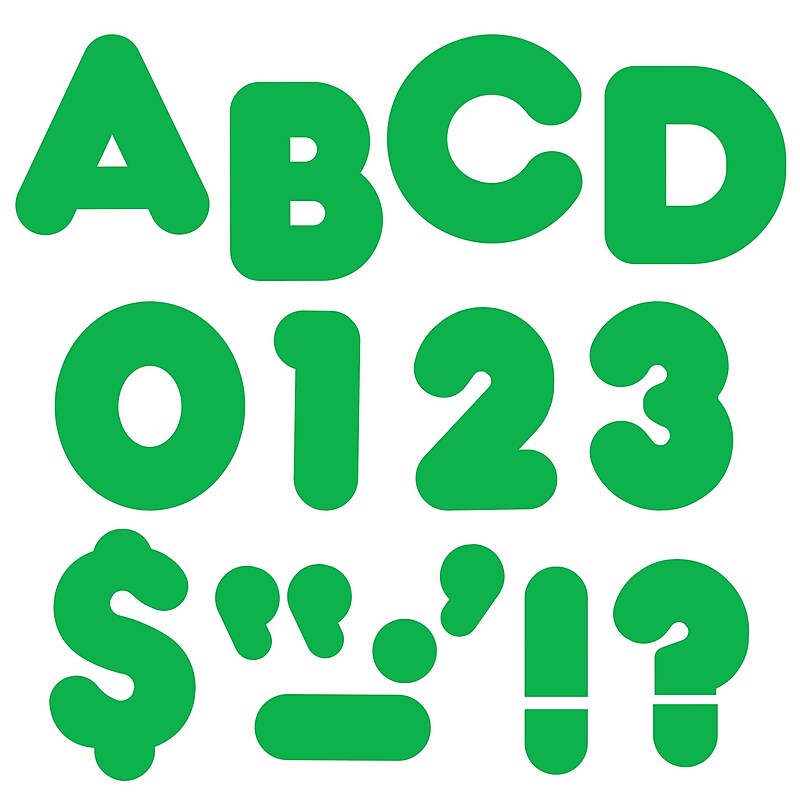 Trend Enterprises Ready Letters, Green, 72/Pack (T-458) image 1
